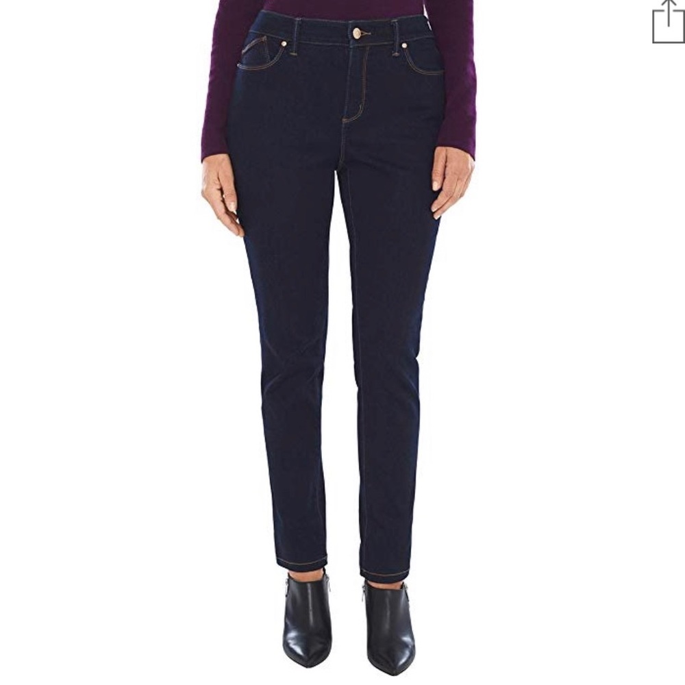 Chico’s platinum jean leggings